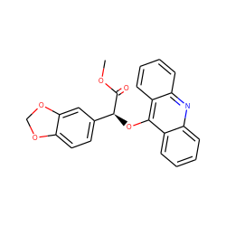 COC(=O)[C@@H](Oc1c2ccccc2nc2ccccc12)c1ccc2c(c1)OCO2 ZINC000026753056