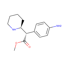 COC(=O)[C@@H](c1ccc(N)cc1)[C@@H]1CCCCN1 ZINC000013747231