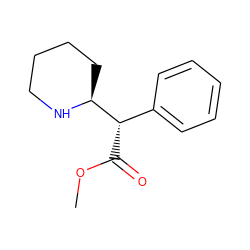 COC(=O)[C@@H](c1ccccc1)[C@@H]1CCCCN1 ZINC000002522648