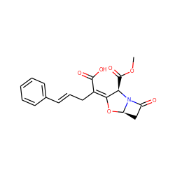 COC(=O)[C@@H]1/C(=C(/C/C=C/c2ccccc2)C(=O)O)O[C@@H]2CC(=O)N12 ZINC000204053626