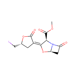 COC(=O)[C@@H]1/C(=C2/C[C@H](CI)OC2=O)O[C@@H]2CC(=O)N12 ZINC000205377104