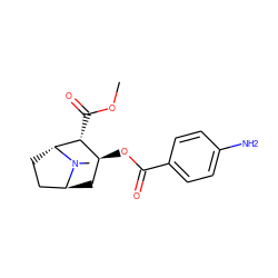 COC(=O)[C@@H]1[C@@H](OC(=O)c2ccc(N)cc2)C[C@H]2CC[C@H]1N2C ZINC000100645148