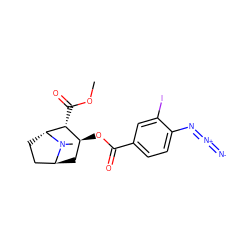 COC(=O)[C@@H]1[C@@H](OC(=O)c2ccc(N=[N+]=[N-])c(I)c2)C[C@H]2CC[C@H]1N2C ZINC000100645065