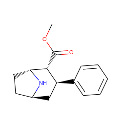 COC(=O)[C@@H]1[C@@H](c2ccccc2)C[C@H]2CC[C@H]1N2 ZINC000100645077