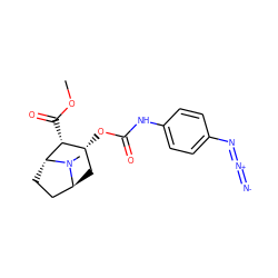 COC(=O)[C@@H]1[C@H](OC(=O)Nc2ccc(N=[N+]=[N-])cc2)C[C@H]2CC[C@H]1N2C ZINC000100737989