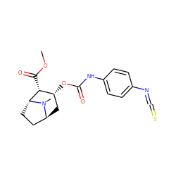 COC(=O)[C@@H]1[C@H](OC(=O)Nc2ccc(N=C=S)cc2)C[C@H]2CC[C@H]1N2C ZINC000100737984