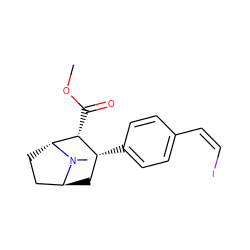 COC(=O)[C@@H]1[C@H](c2ccc(/C=C\I)cc2)C[C@H]2CC[C@H]1N2C ZINC000100987885