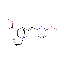 COC(=O)[C@@H]1[C@H]2C[C@H]3CC[C@H]1N3C/C2=C\c1cccc(OC)n1 ZINC000261131744