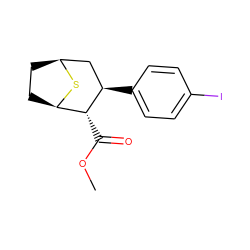 COC(=O)[C@@H]1[C@H]2CC[C@@H](C[C@H]1c1ccc(I)cc1)S2 ZINC000028643833