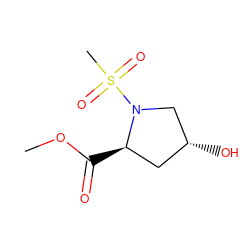 COC(=O)[C@@H]1C[C@@H](O)CN1S(C)(=O)=O ZINC000040862864