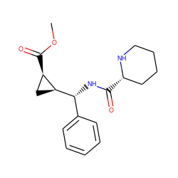 COC(=O)[C@@H]1C[C@@H]1[C@H](NC(=O)[C@H]1CCCCN1)c1ccccc1 ZINC000006145274