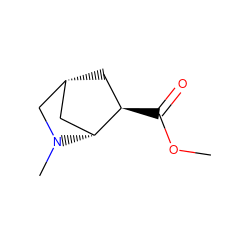 COC(=O)[C@@H]1C[C@@H]2C[C@H]1N(C)C2 ZINC000027553728