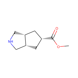 COC(=O)[C@@H]1C[C@@H]2CNC[C@@H]2C1 ZINC000101688983