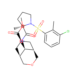 COC(=O)[C@@H]1C[C@@H]2COC[C@H](C1)[C@@H]2NC(=O)[C@@]1(C)CCCN1S(=O)(=O)c1cccc(Cl)c1C ZINC000169294969