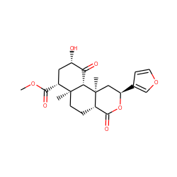 COC(=O)[C@@H]1C[C@H](O)C(=O)[C@H]2[C@@]1(C)CC[C@H]1C(=O)O[C@H](c3ccoc3)C[C@]21C ZINC000015449154