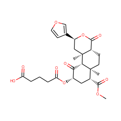 COC(=O)[C@@H]1C[C@H](OC(=O)CCCC(=O)O)C(=O)[C@H]2[C@@]1(C)CC[C@H]1C(=O)O[C@H](c3ccoc3)C[C@]21C ZINC000096906584
