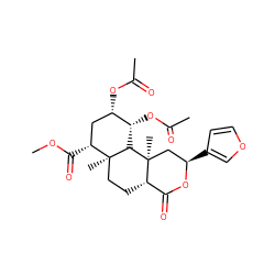 COC(=O)[C@@H]1C[C@H](OC(C)=O)[C@H](OC(C)=O)[C@H]2[C@@]1(C)CC[C@H]1C(=O)O[C@H](c3ccoc3)C[C@]21C ZINC000013607531