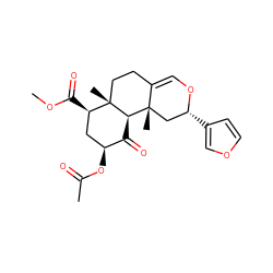 COC(=O)[C@@H]1C[C@H](OC(C)=O)C(=O)[C@@H]2[C@@]3(C)C[C@@H](c4ccoc4)OC=C3CC[C@]21C ZINC000013607544