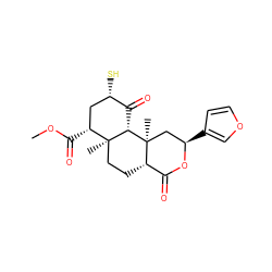 COC(=O)[C@@H]1C[C@H](S)C(=O)[C@H]2[C@@]1(C)CC[C@H]1C(=O)O[C@H](c3ccoc3)C[C@]21C ZINC000028703473