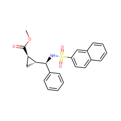 COC(=O)[C@@H]1C[C@H]1[C@@H](NS(=O)(=O)c1ccc2ccccc2c1)c1ccccc1 ZINC000006145283