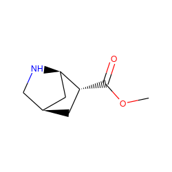 COC(=O)[C@@H]1C[C@H]2CN[C@@H]1C2 ZINC000027556670