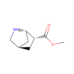 COC(=O)[C@@H]1C[C@H]2CN[C@H]1C2 ZINC000100238654