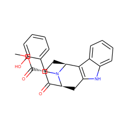 COC(=O)[C@@H]1C[C@H]2c3c([nH]c4ccccc34)C[C@@H](C1=O)N2Cc1ccccc1O ZINC000071329124