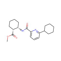 COC(=O)[C@@H]1CCCC[C@@H]1NC(=O)c1cccc(C2CCCCC2)n1 ZINC000150151807