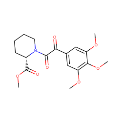 COC(=O)[C@@H]1CCCCN1C(=O)C(=O)c1cc(OC)c(OC)c(OC)c1 ZINC000027097522