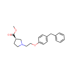 COC(=O)[C@@H]1CCN(CCOc2ccc(Cc3ccccc3)cc2)C1 ZINC000013860514