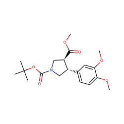 COC(=O)[C@@H]1CN(C(=O)OC(C)(C)C)C[C@H]1c1ccc(OC)c(OC)c1 ZINC000003811199