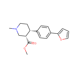 COC(=O)[C@@H]1CN(C)CC[C@@H]1c1ccc(-c2ccco2)cc1 ZINC000036271651