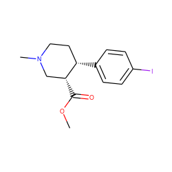 COC(=O)[C@@H]1CN(C)CC[C@@H]1c1ccc(I)cc1 ZINC000036271642