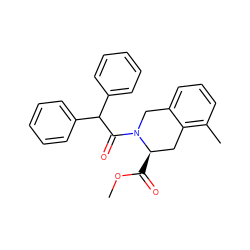 COC(=O)[C@@H]1Cc2c(C)cccc2CN1C(=O)C(c1ccccc1)c1ccccc1 ZINC000013731589