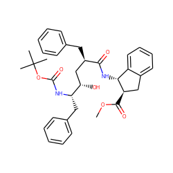 COC(=O)[C@@H]1Cc2ccccc2[C@H]1NC(=O)[C@H](Cc1ccccc1)C[C@H](O)[C@H](Cc1ccccc1)NC(=O)OC(C)(C)C ZINC000026827149