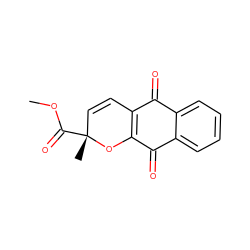 COC(=O)[C@]1(C)C=CC2=C(O1)C(=O)c1ccccc1C2=O ZINC000029134741