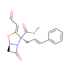 COC(=O)[C@]1(C/C=C/c2ccccc2)/C(=C/C=O)O[C@@H]2CC(=O)N21 ZINC000222281954