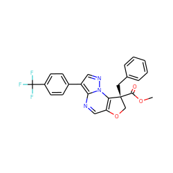 COC(=O)[C@]1(Cc2ccccc2)COc2cnc3c(-c4ccc(C(F)(F)F)cc4)cnn3c21 ZINC000299841101