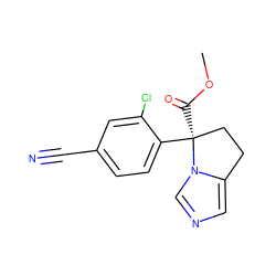 COC(=O)[C@]1(c2ccc(C#N)cc2Cl)CCc2cncn21 ZINC000103231317