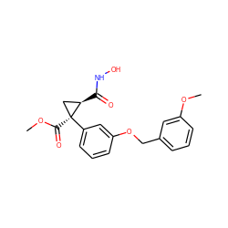 COC(=O)[C@]1(c2cccc(OCc3cccc(OC)c3)c2)C[C@H]1C(=O)NO ZINC000029135382