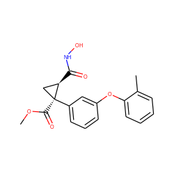 COC(=O)[C@]1(c2cccc(Oc3ccccc3C)c2)C[C@H]1C(=O)NO ZINC000029135184