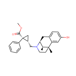 COC(=O)[C@]1(c2ccccc2)C[C@@H]1CN1CC[C@@]2(C)c3cc(O)ccc3C[C@H]1[C@@H]2C ZINC000103116453