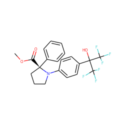 COC(=O)[C@]1(c2ccccc2)CCCN1c1ccc(C(O)(C(F)(F)F)C(F)(F)F)cc1 ZINC000038149615