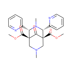 COC(=O)[C@]12CN(C)C[C@](C(=O)OC)(C1=O)[C@@H](c1ccccn1)N(C)[C@H]2c1ccccn1 ZINC000013284595