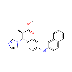 COC(=O)[C@H](C)[C@H](c1ccc(Nc2ccc3ccccc3c2)cc1)n1ccnc1 ZINC000071317984