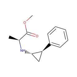 COC(=O)[C@H](C)N[C@H]1C[C@@H]1c1ccccc1 ZINC000044676655