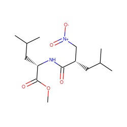 COC(=O)[C@H](CC(C)C)NC(=O)[C@@H](CC(C)C)C[N+](=O)[O-] ZINC000169326002