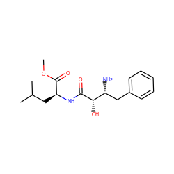 COC(=O)[C@H](CC(C)C)NC(=O)[C@@H](O)[C@H](N)Cc1ccccc1 ZINC000001549893