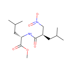 COC(=O)[C@H](CC(C)C)NC(=O)[C@H](CC(C)C)C[N+](=O)[O-] ZINC000169326001