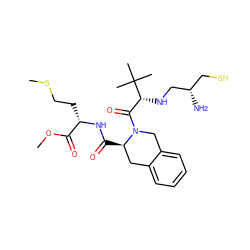 COC(=O)[C@H](CCSC)NC(=O)[C@@H]1Cc2ccccc2CN1C(=O)[C@@H](NC[C@@H](N)CS)C(C)(C)C ZINC000022938249